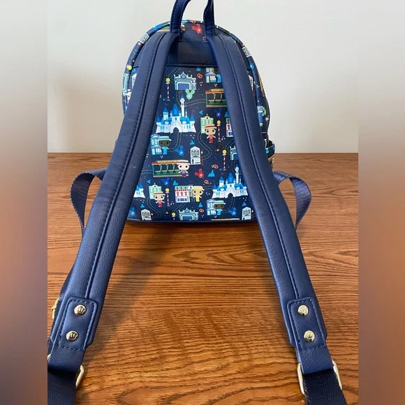Loungefly Disney Parks Blue Railway Mini Backpack - Picture 9 of 9